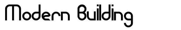 Modern Building font preview